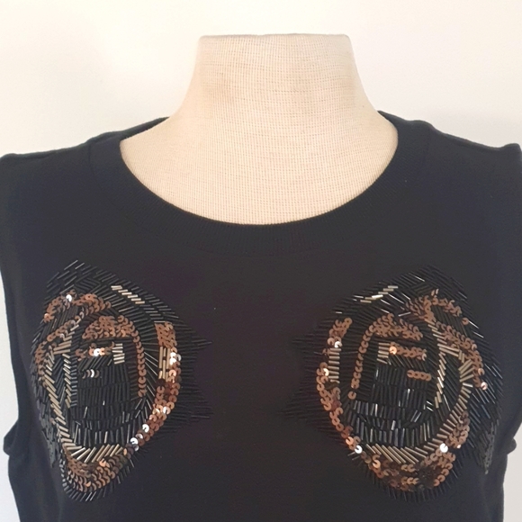 NEW SIZE 14 WAYNE COOPER Beaded Winter Top - Picture 4 of 8